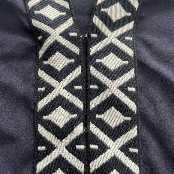 Tory Burch Ariana Tribal Embroidered Navy Tunic Size 0 EUC - Picture 7 of 11